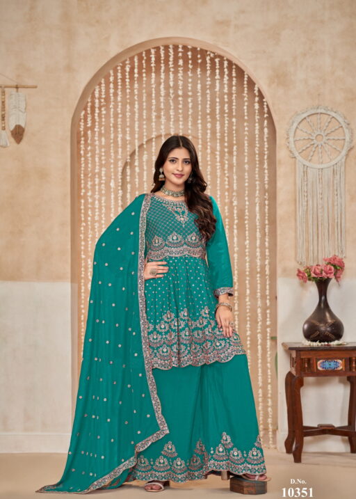 Wedding Wear Designer Ethnic Plazzo Suit