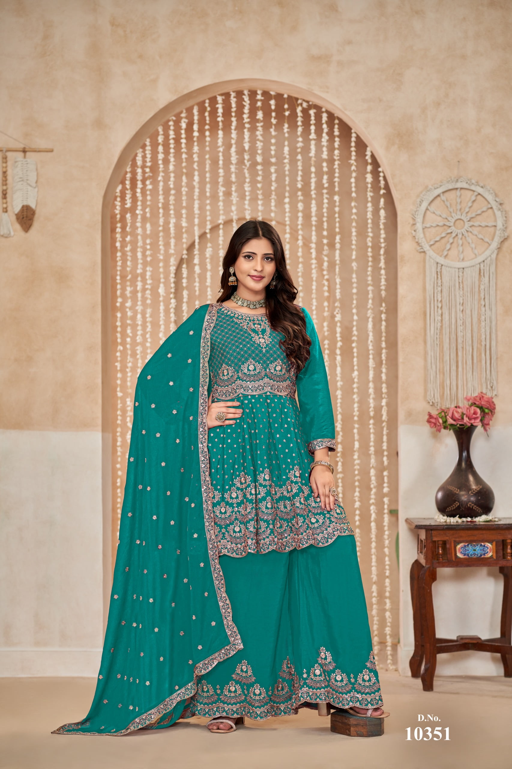 Wedding Wear Designer Ethnic Plazzo Suit