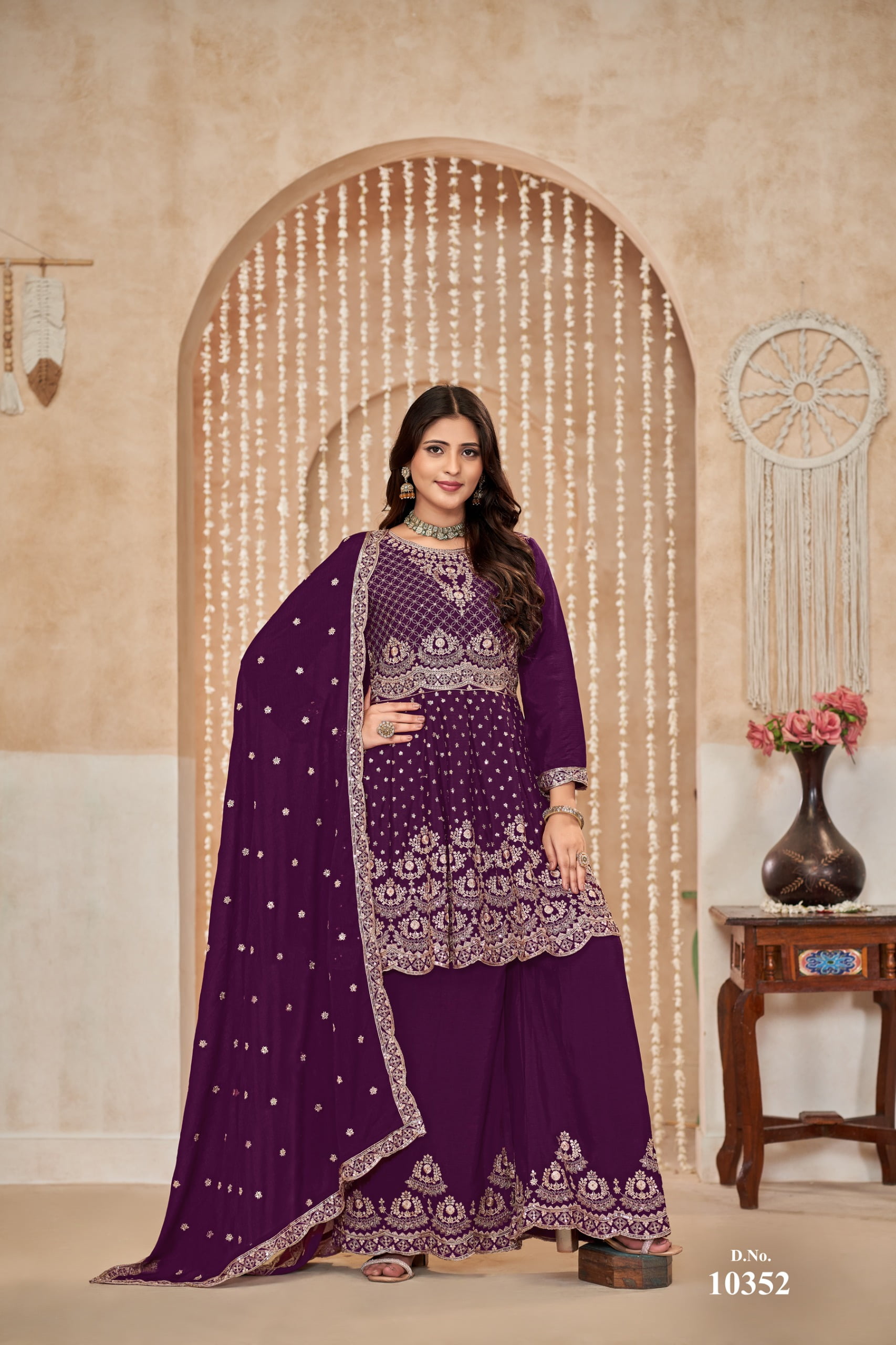 Wedding Wear Designer Ethnic Plazzo Suit