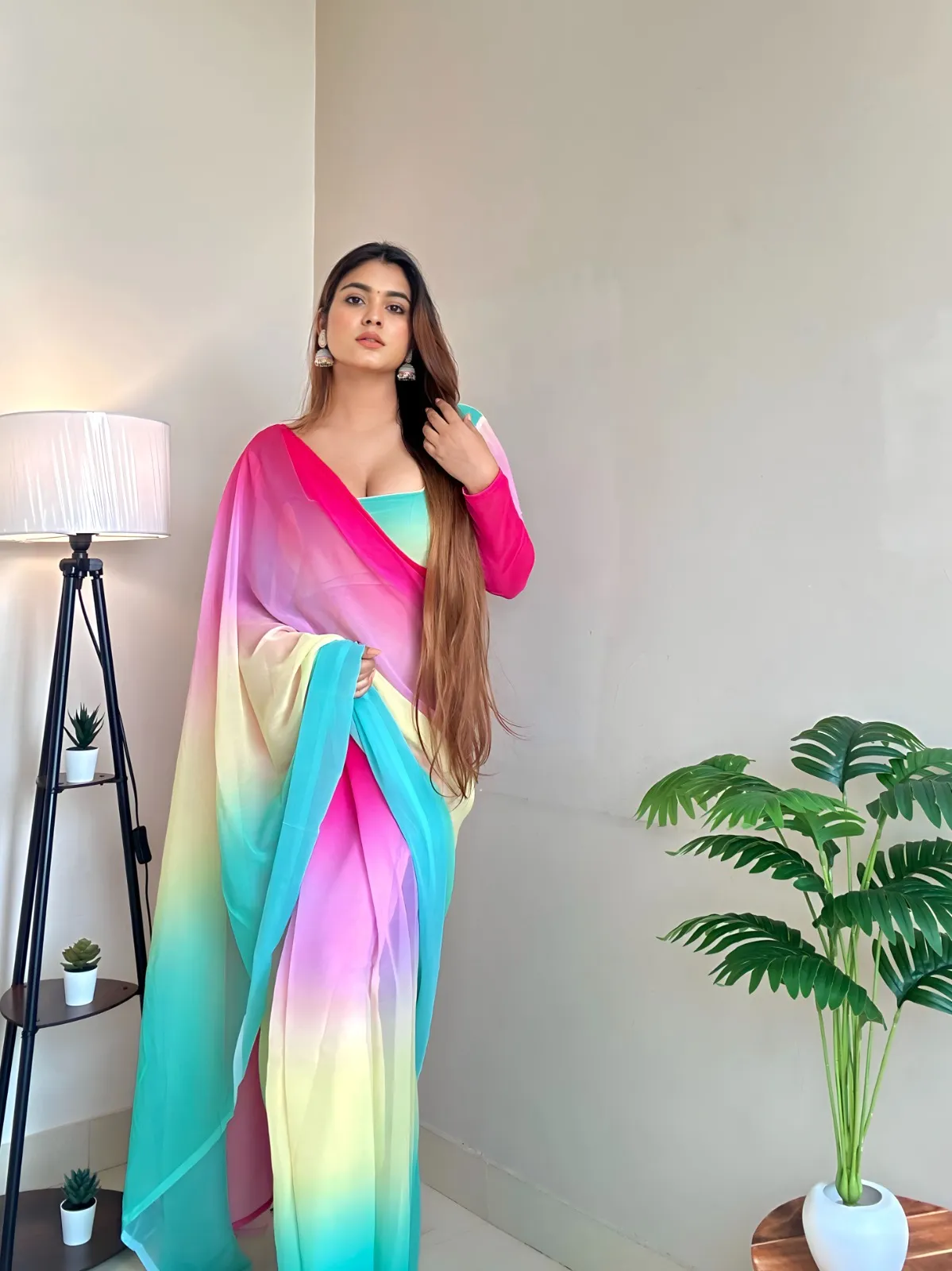 Alia Multi Colour Ready To Wear Saree
