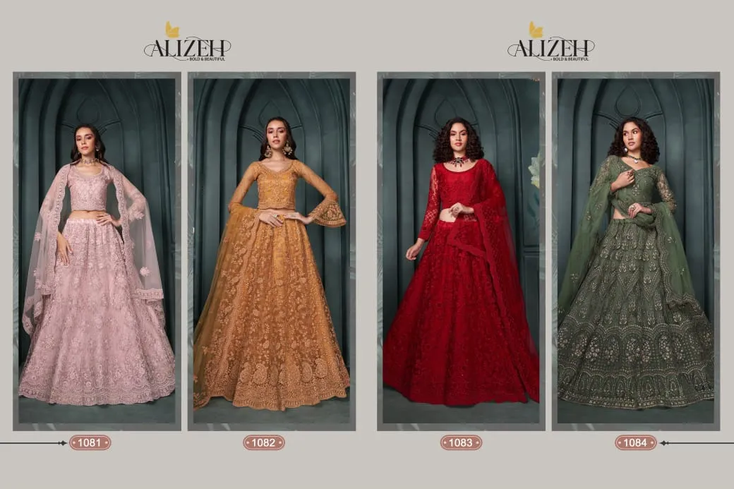 Alizeh Bridal vol 5 Heavy Net Designer Sangeet Wear Lehenga Choli