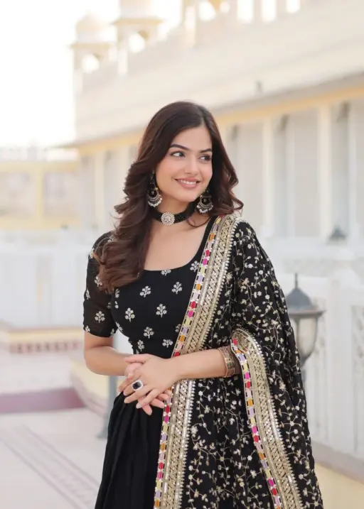Black Color Party Wear Designer Ethnic Lehenga Choli