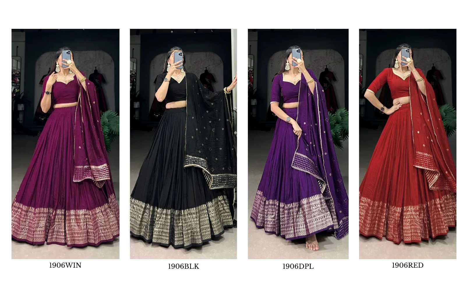 Bridesmaid Simple Plain Lehenga Choli Navratri