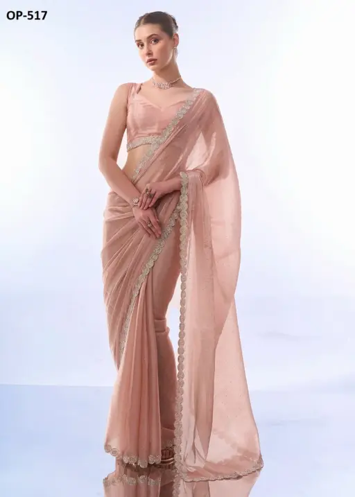 Fancy Burberry Border Saree