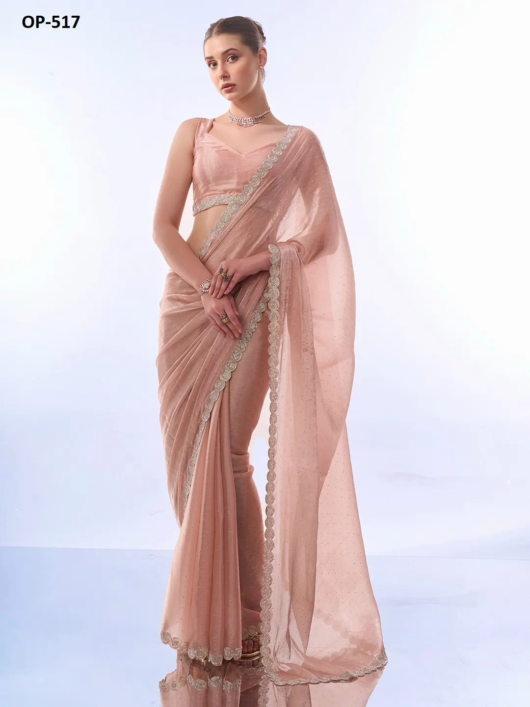 Fancy Burberry Border Saree