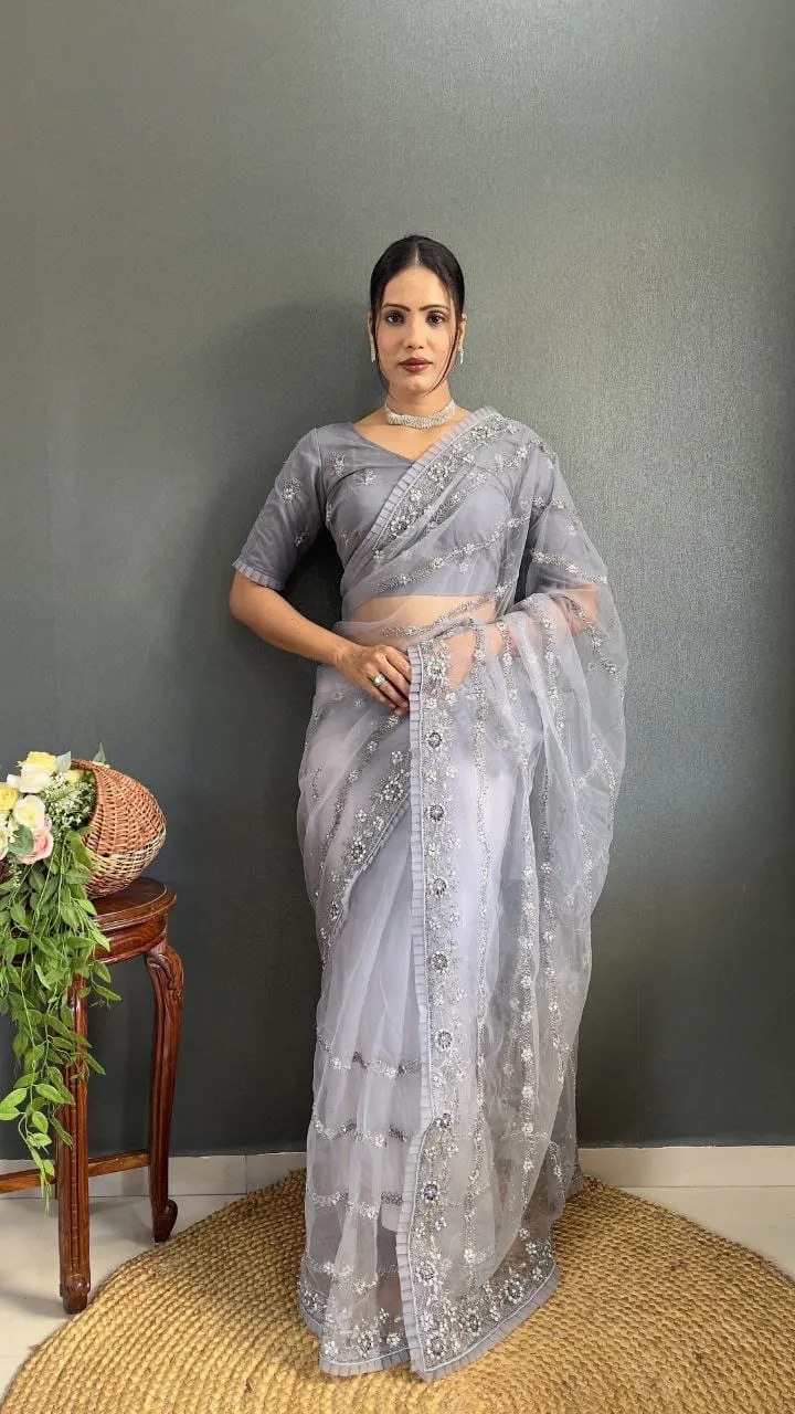 Festive Wear Preminum Net Saree 27