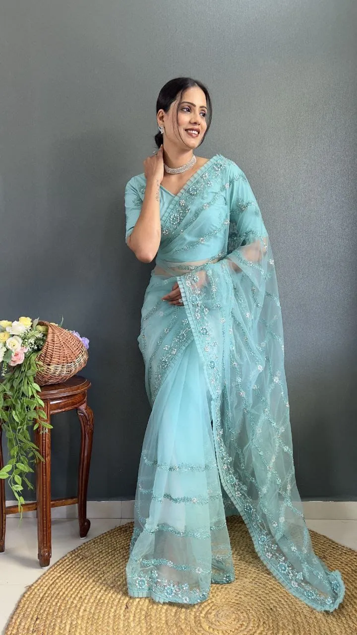 Festive Wear Preminum Net Saree 27