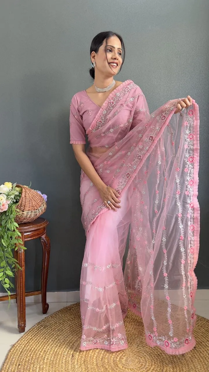 Festive Wear Preminum Net Saree 27