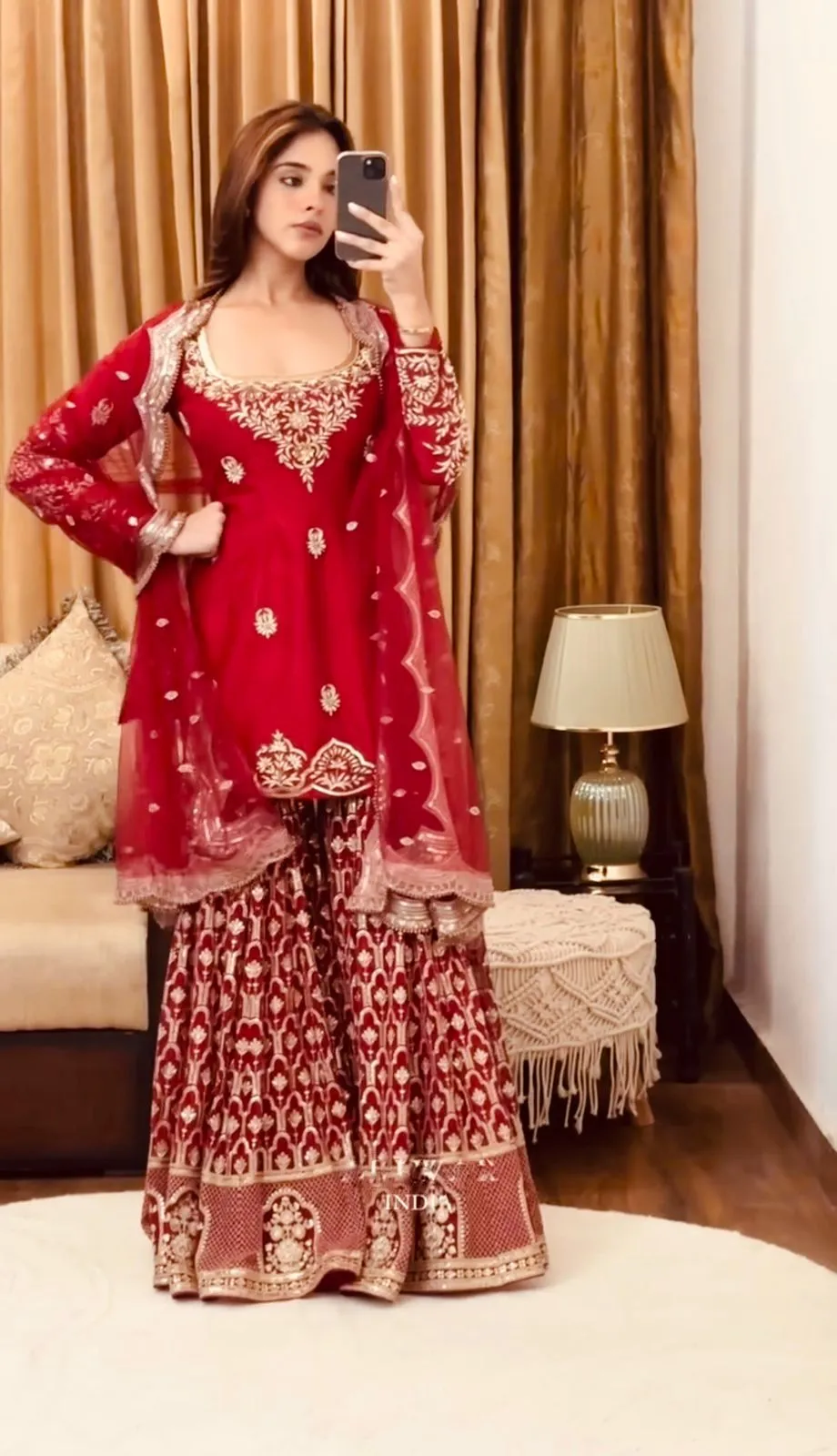 Festive Wear Sharara Suit Replica 484