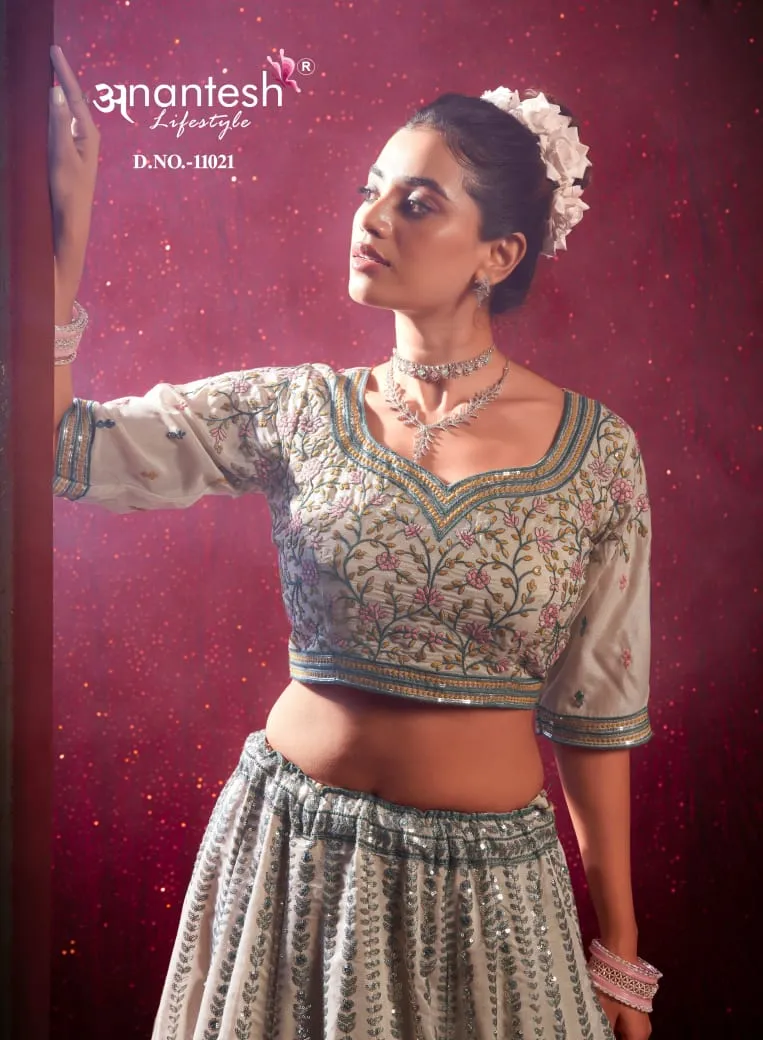 Heavy Embroidery Work Brides Made Lehenga Choli For Wedding 2024