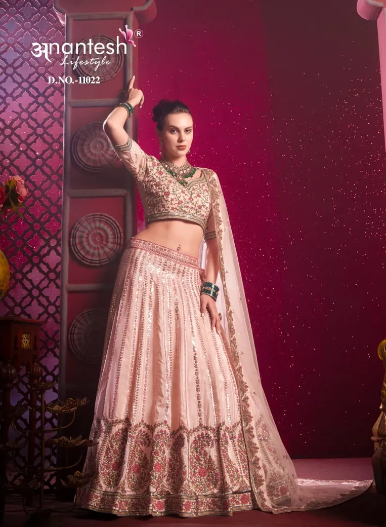 Heavy Embroidery Work Brides Made Lehenga Choli For Wedding 2024