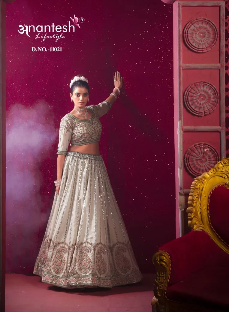 Heavy Embroidery Work Brides Made Lehenga Choli For Wedding 2024