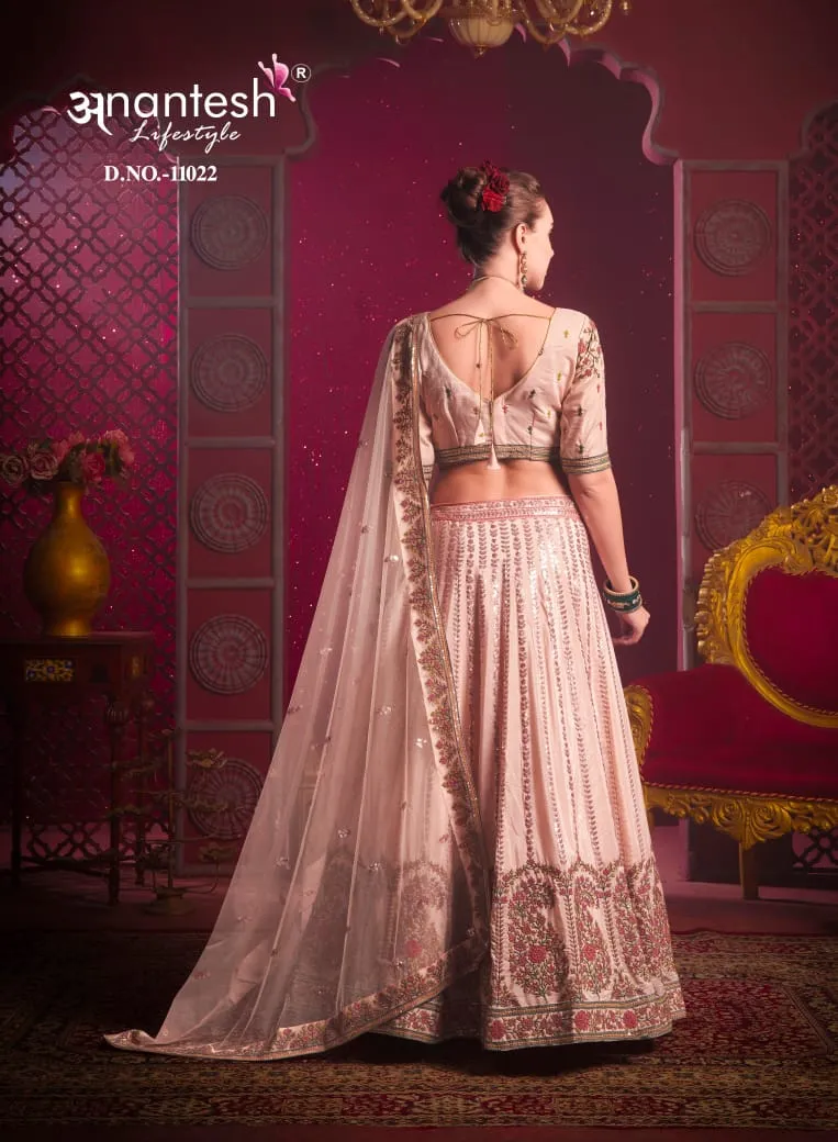 Heavy Embroidery Work Brides Made Lehenga Choli For Wedding 2024