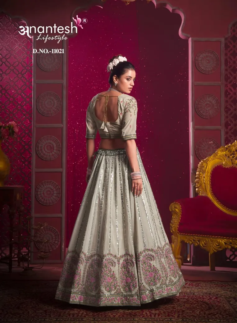 Heavy Embroidery Work Brides Made Lehenga Choli For Wedding 2024