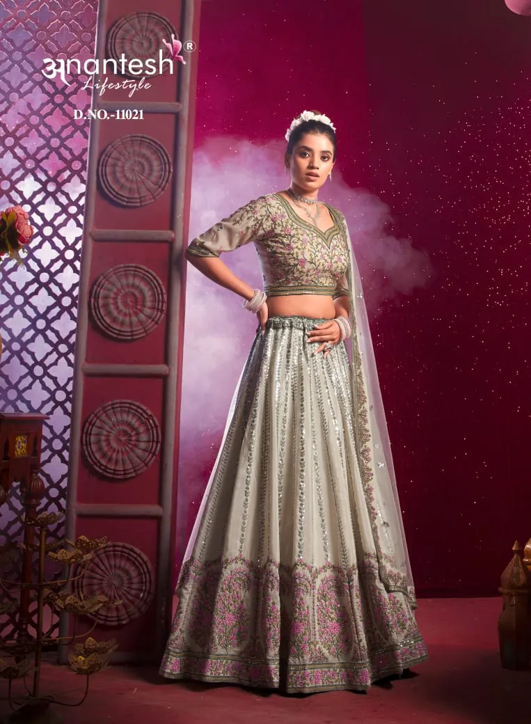 Heavy Embroidery Work Brides Made Lehenga Choli For Wedding 2024