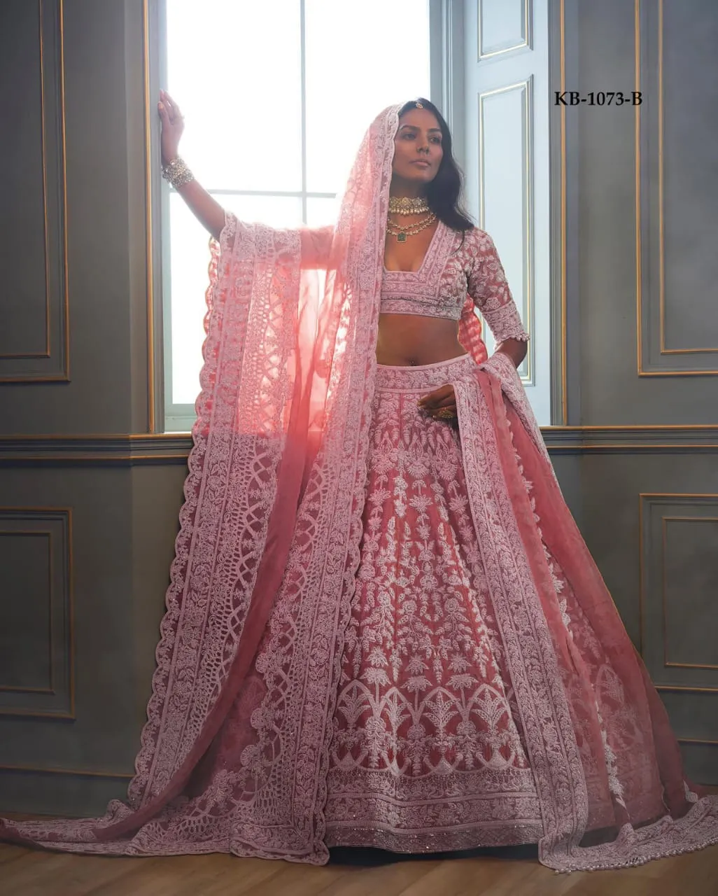 Heavy Net Beautiful Color Designer Wedding Wear Lehenga Kb Series Bridal Lehenga