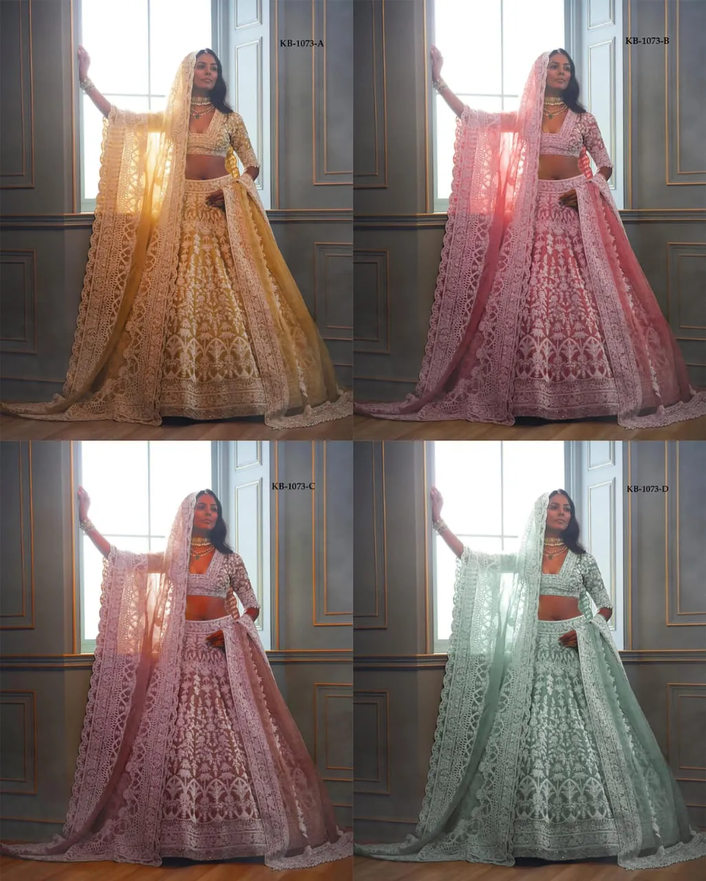 Heavy Net Beautiful Color Designer Wedding Wear Lehenga Kb Series Bridal Lehenga