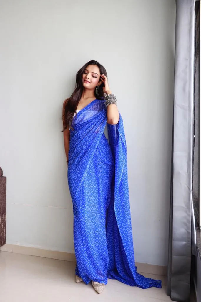 Ready To Wear Bandhej Saree