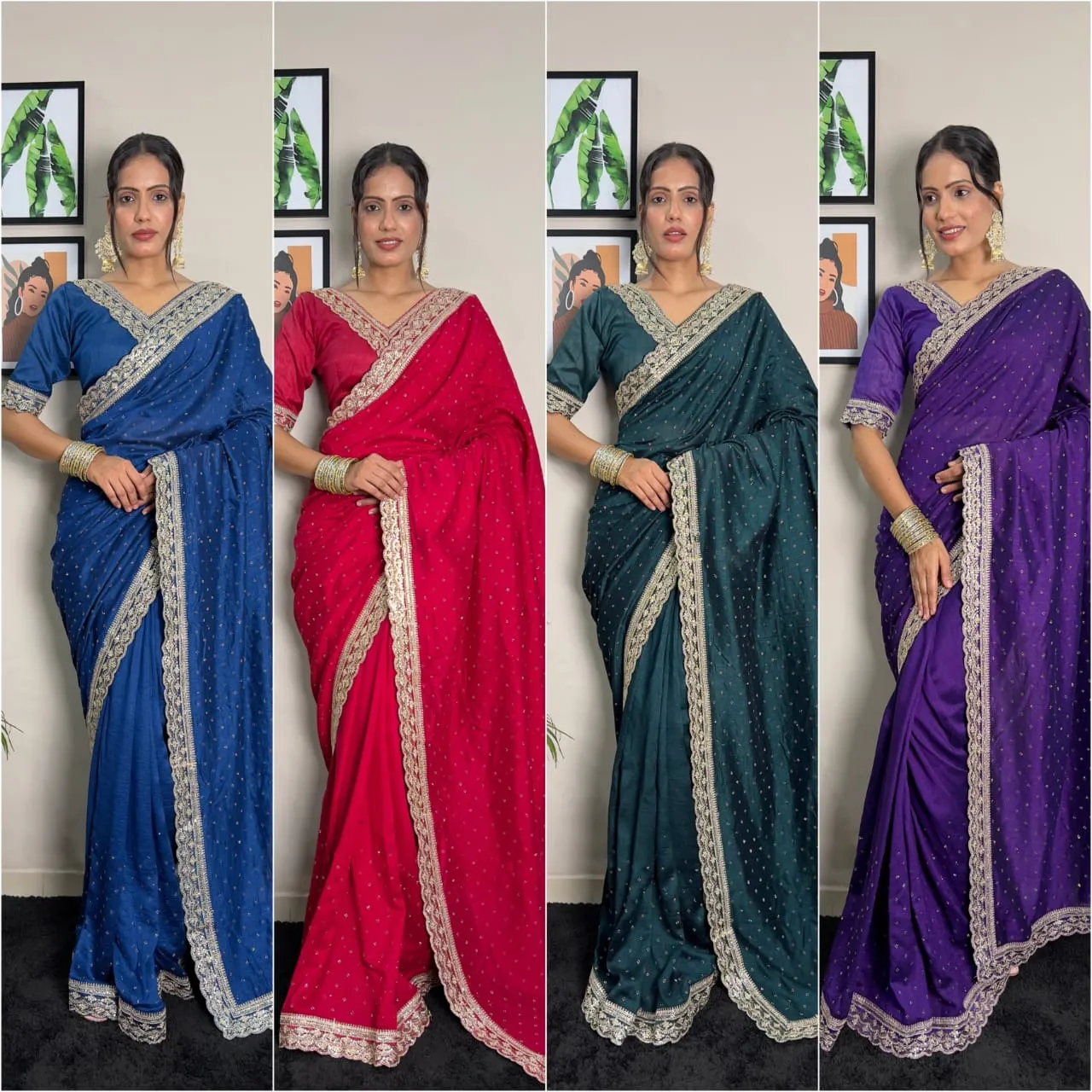 Ready To  Wear Varchita Silk Designer Wholesale Saree