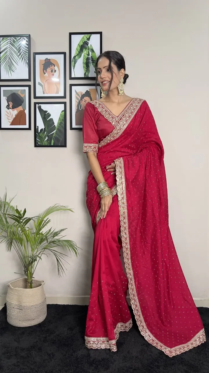 Ready To  Wear Varchita Silk Designer Wholesale Saree