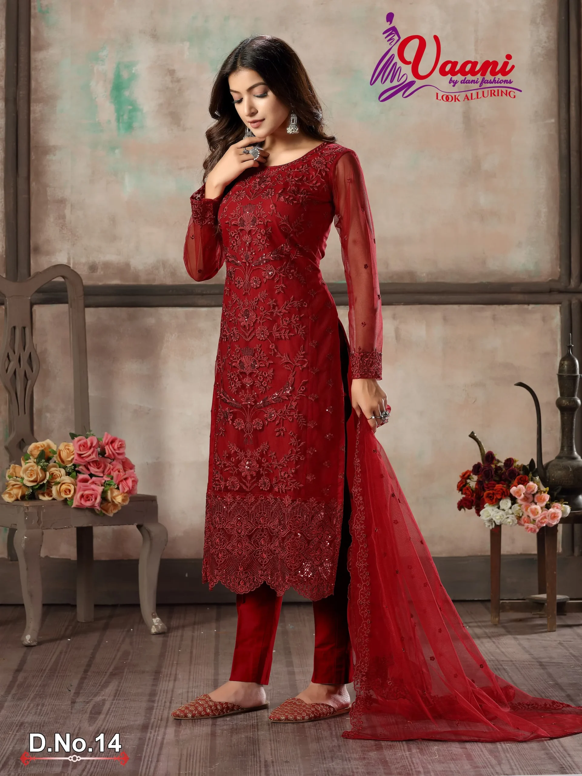 Wedding Wear Designer Heavy Embroidery With Sequence Work Ethnic Suit