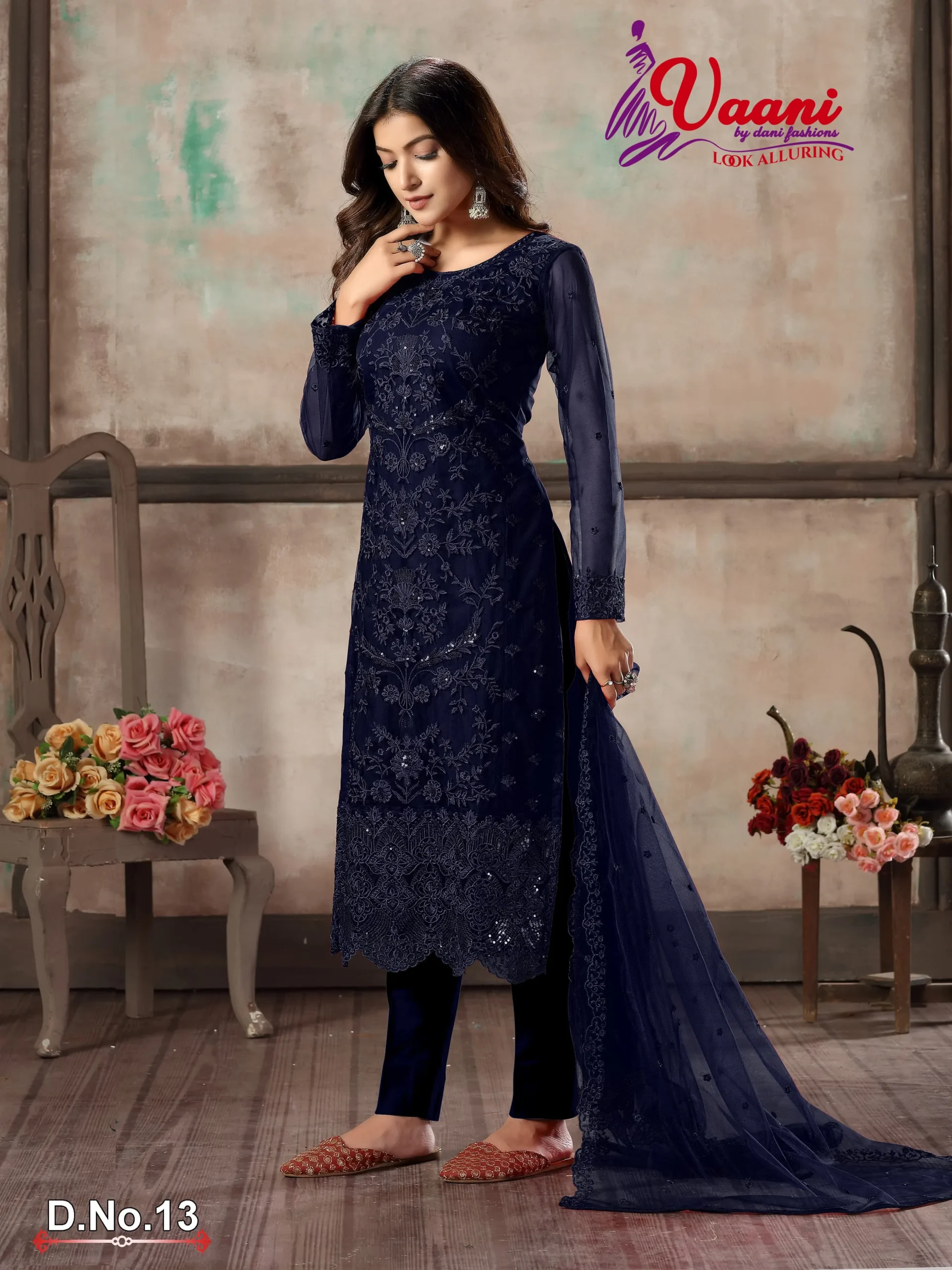 Wedding Wear Designer Heavy Embroidery With Sequence Work Ethnic Suit