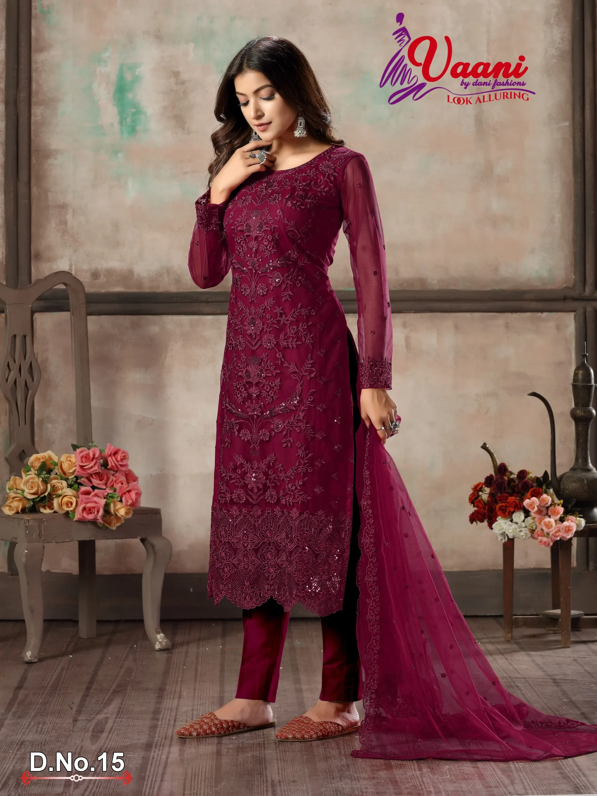 Wedding Wear Designer Heavy Embroidery With Sequence Work Ethnic Suit