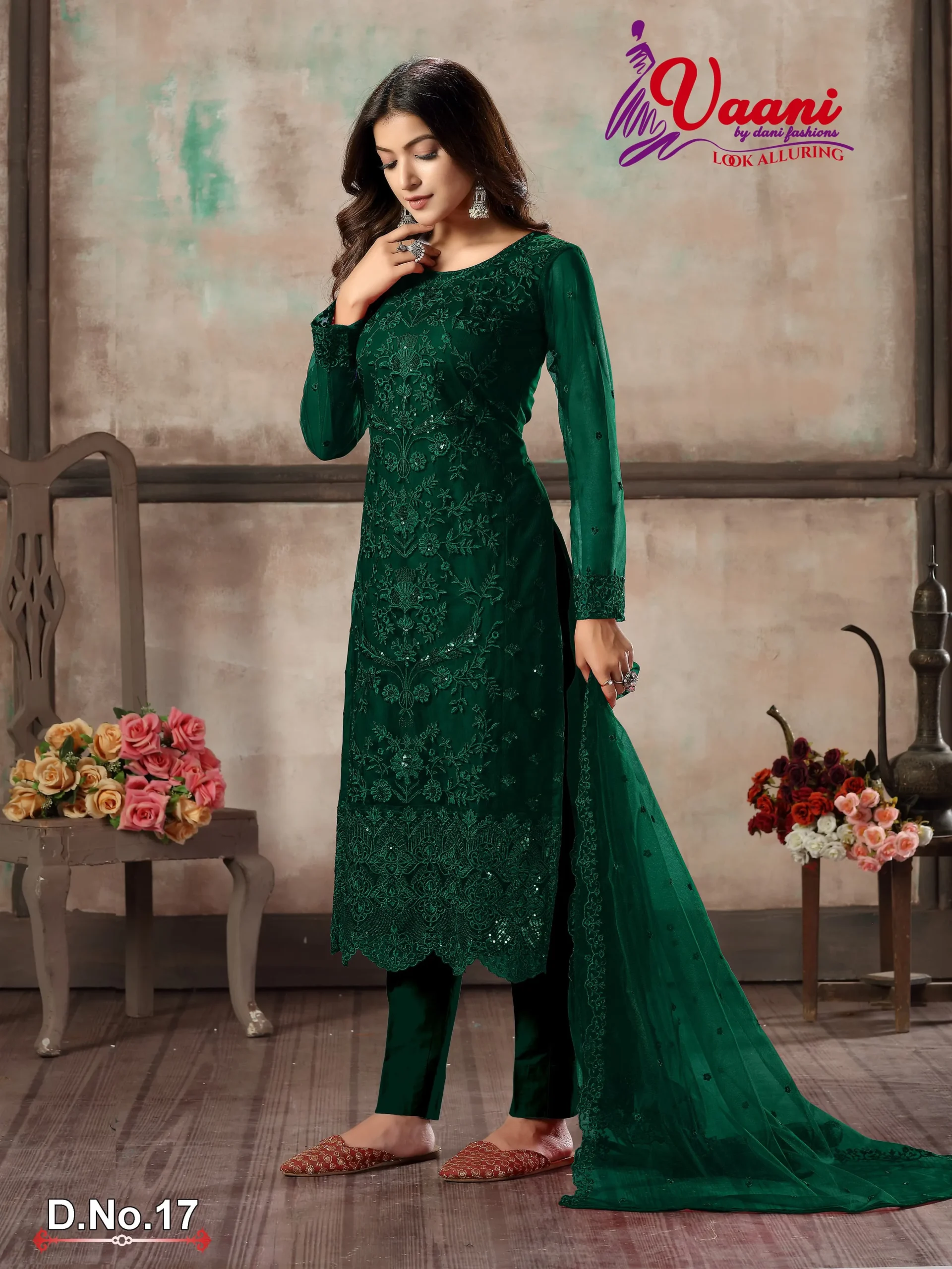 Wedding Wear Designer Heavy Embroidery With Sequence Work Ethnic Suit