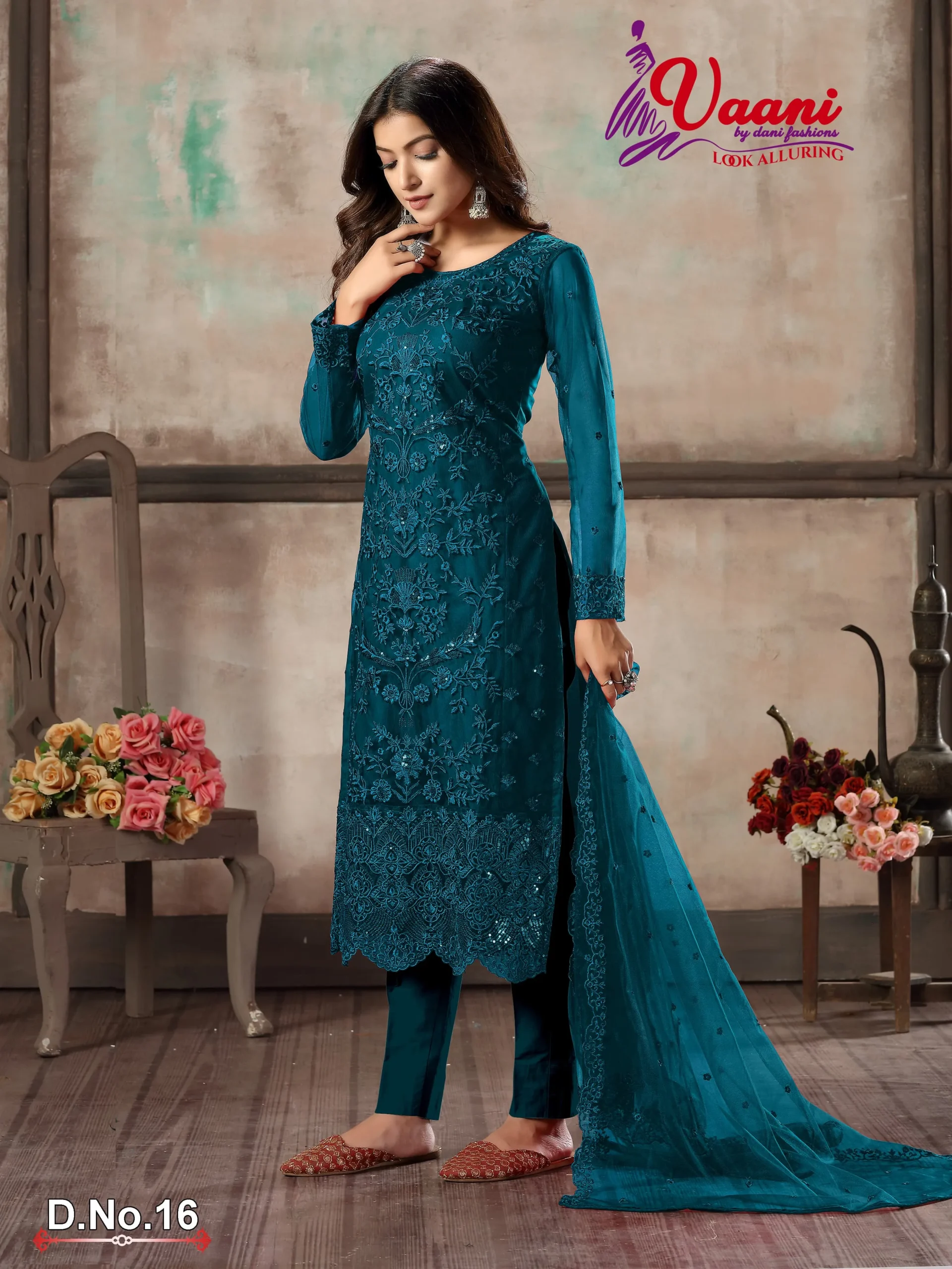 Wedding Wear Designer Heavy Embroidery With Sequence Work Ethnic Suit