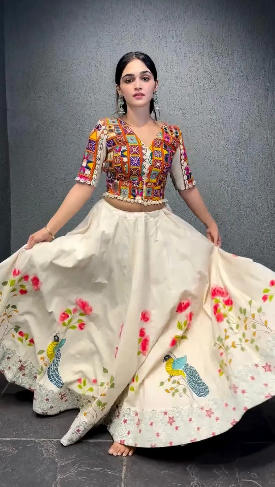 White Navratri Chaniya Choli 287