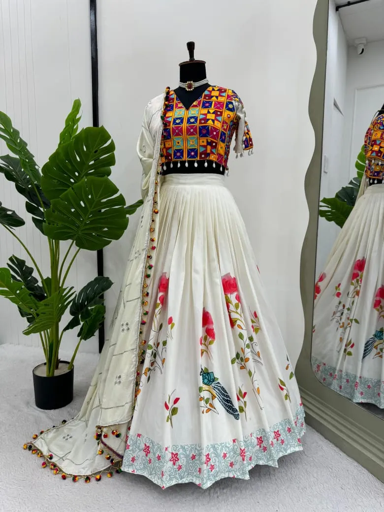 White Navratri Chaniya Choli 287