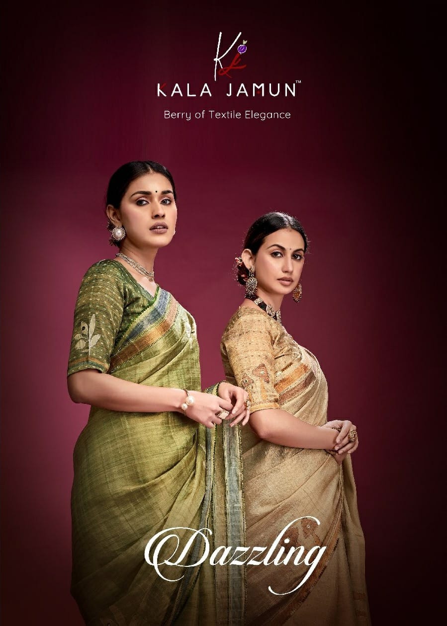 Tusser Silk Handwork Ethnic Saree Kala Jamun Dazzling
