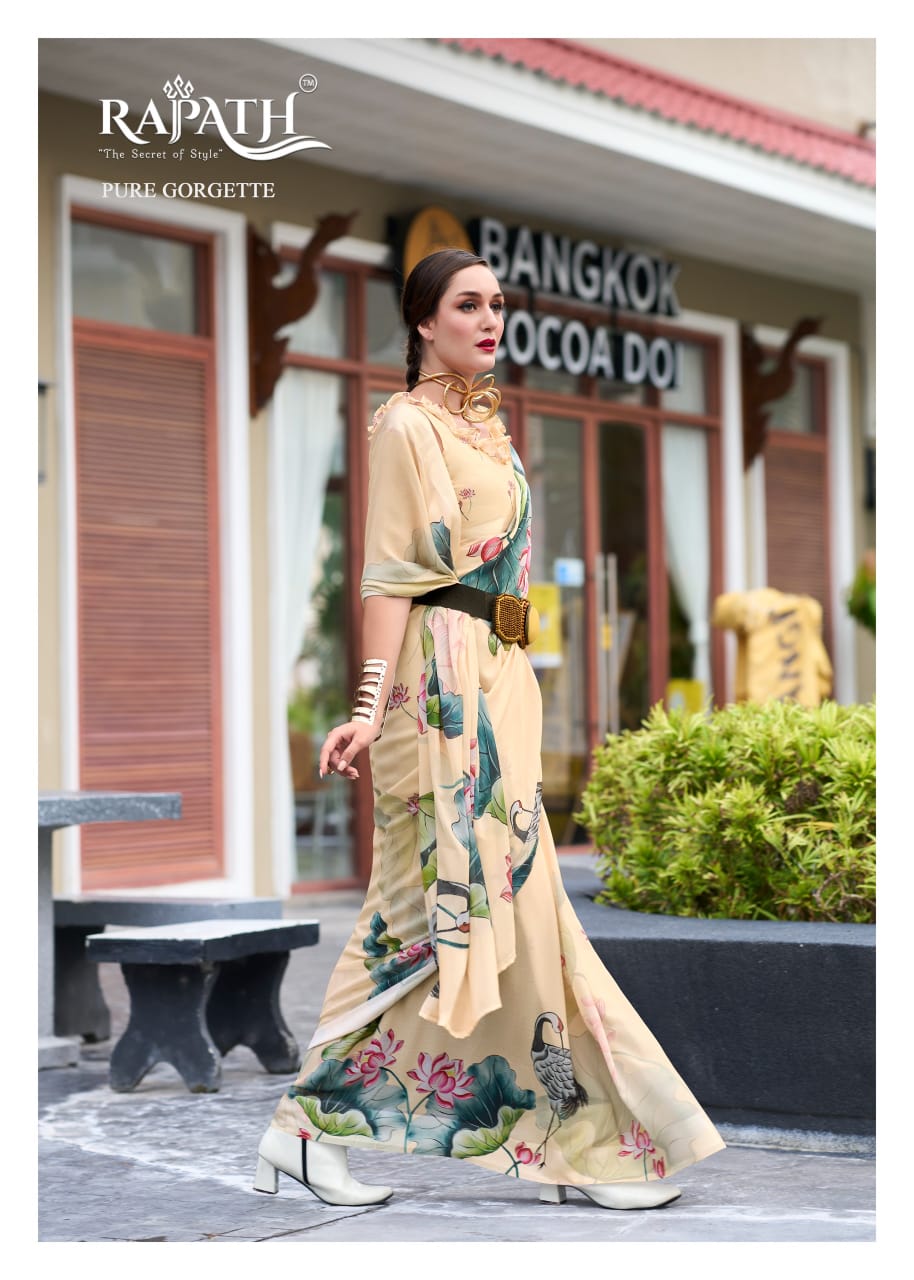 Pure Georgette Floral Printed Trending Saree Rajpath Sarika