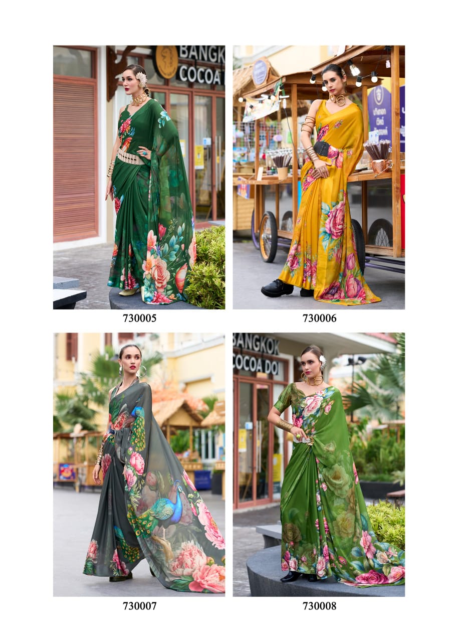 Pure Georgette Floral Printed Trending Saree Rajpath Sarika