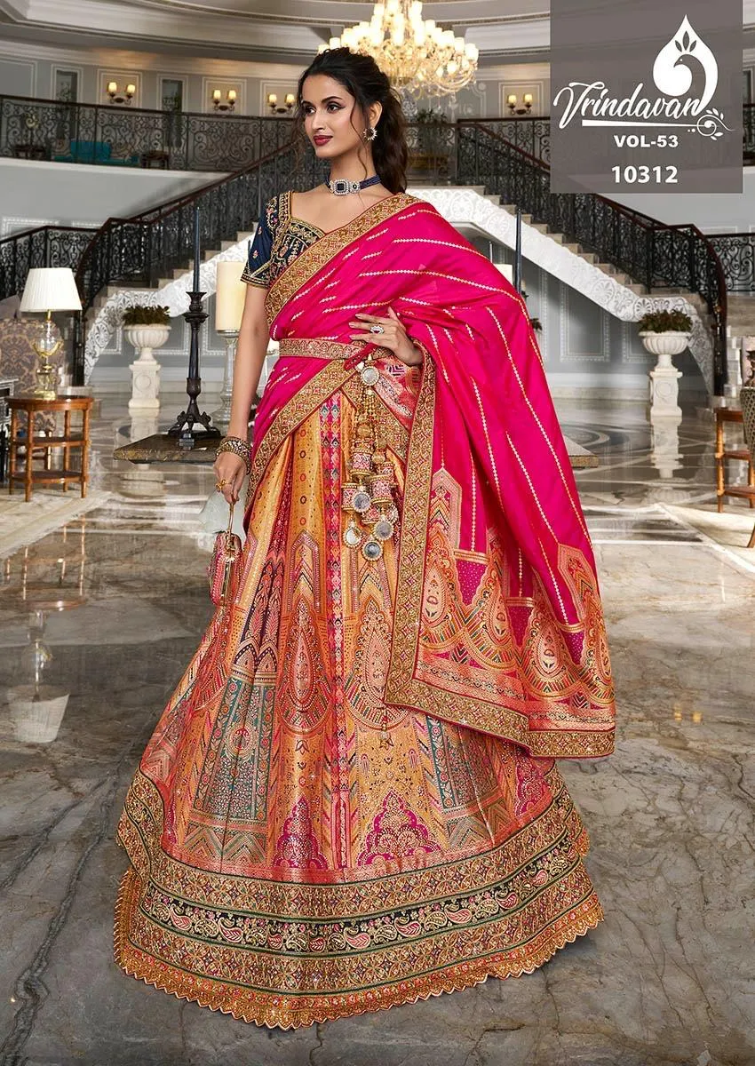 Banarasi Silk Wedding Lehenga Royal Vrindavan Vol 53