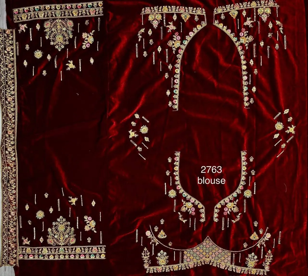 Bridal Red Lehenga Choli With Dubble Dupatta 2763