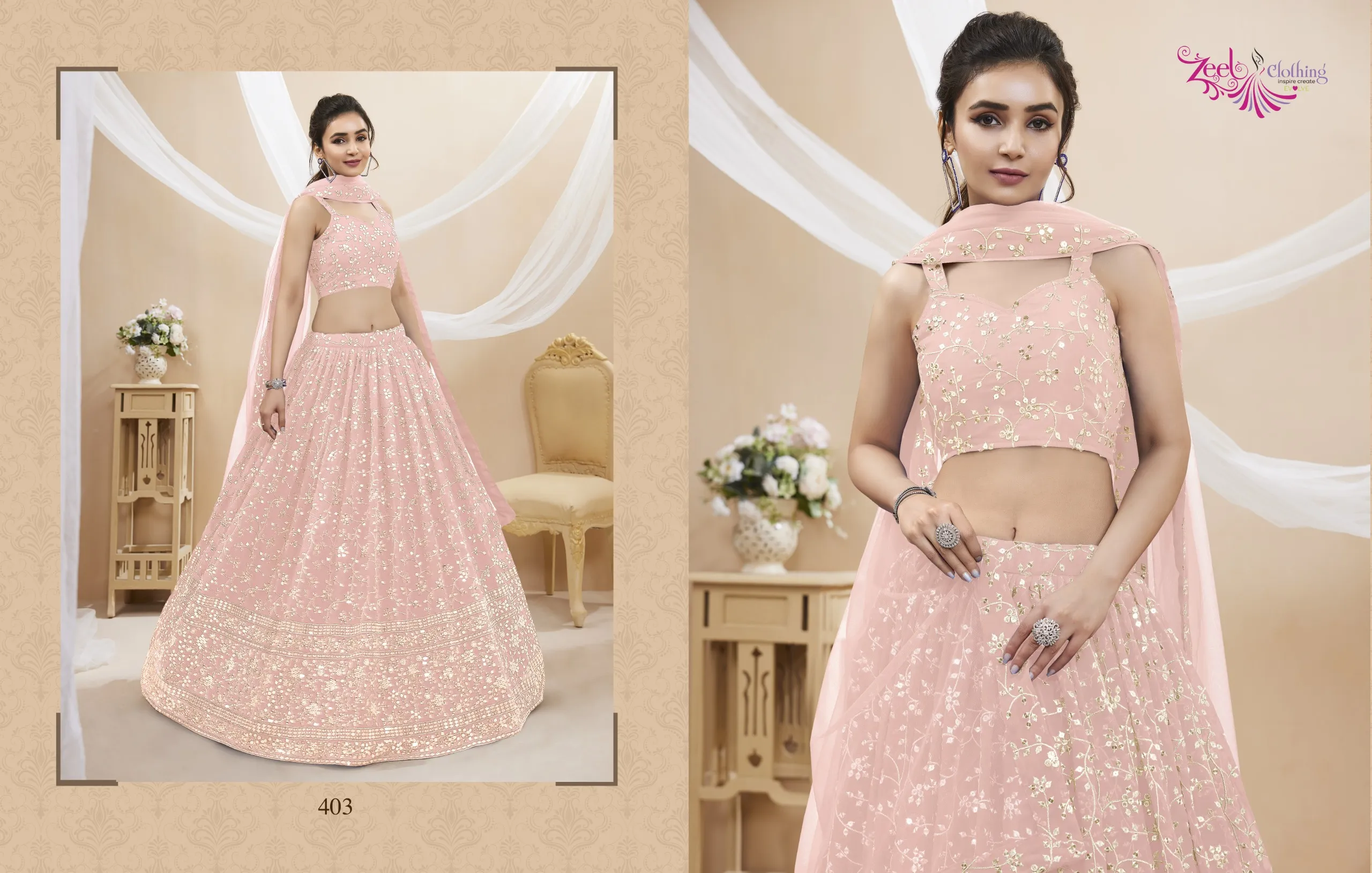 Bridesmaid Sequence Lehenga Choli Zeel Ruhana vol1