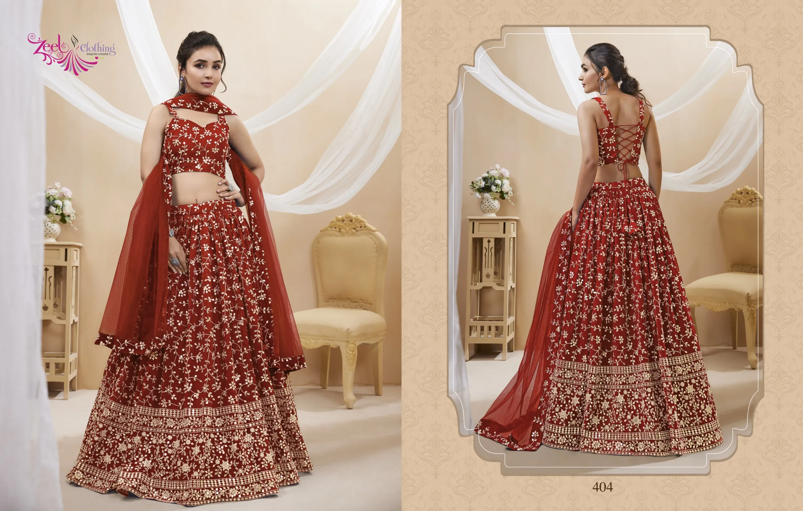Bridesmaid Sequence Lehenga Choli Zeel Ruhana vol1