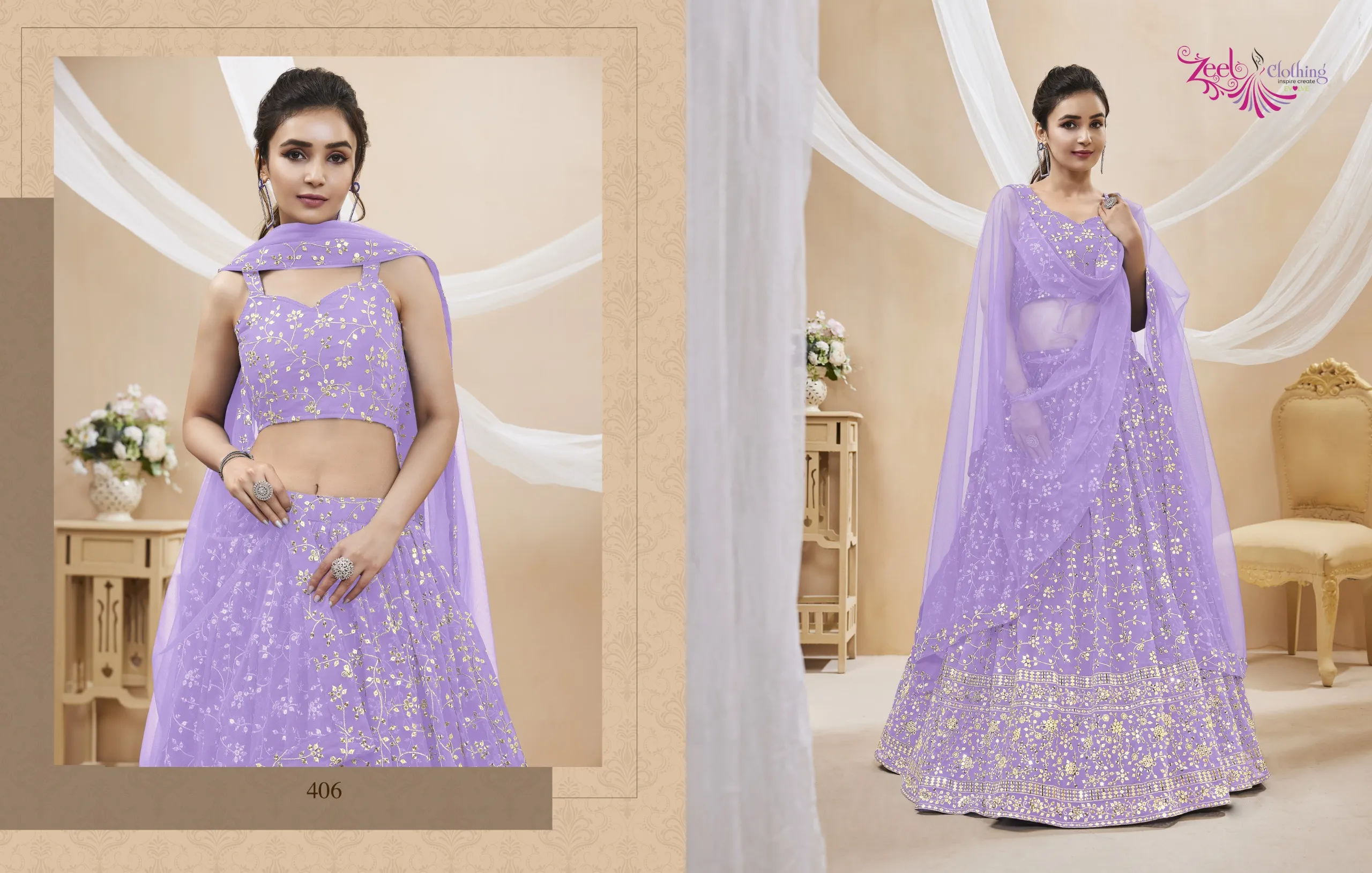 Bridesmaid Sequence Lehenga Choli Zeel Ruhana vol1