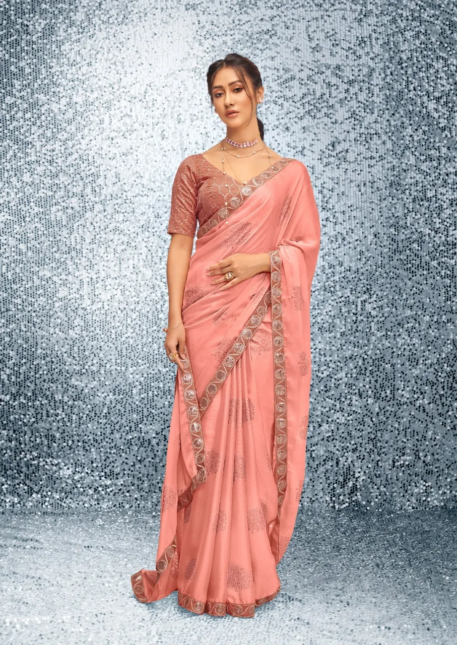 Chiffon Border Saree Emily