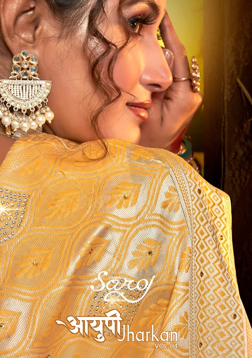Cotton Ethnic Saree With Jarkan Work Saroj  Aayushi Jarkan Vol. 4