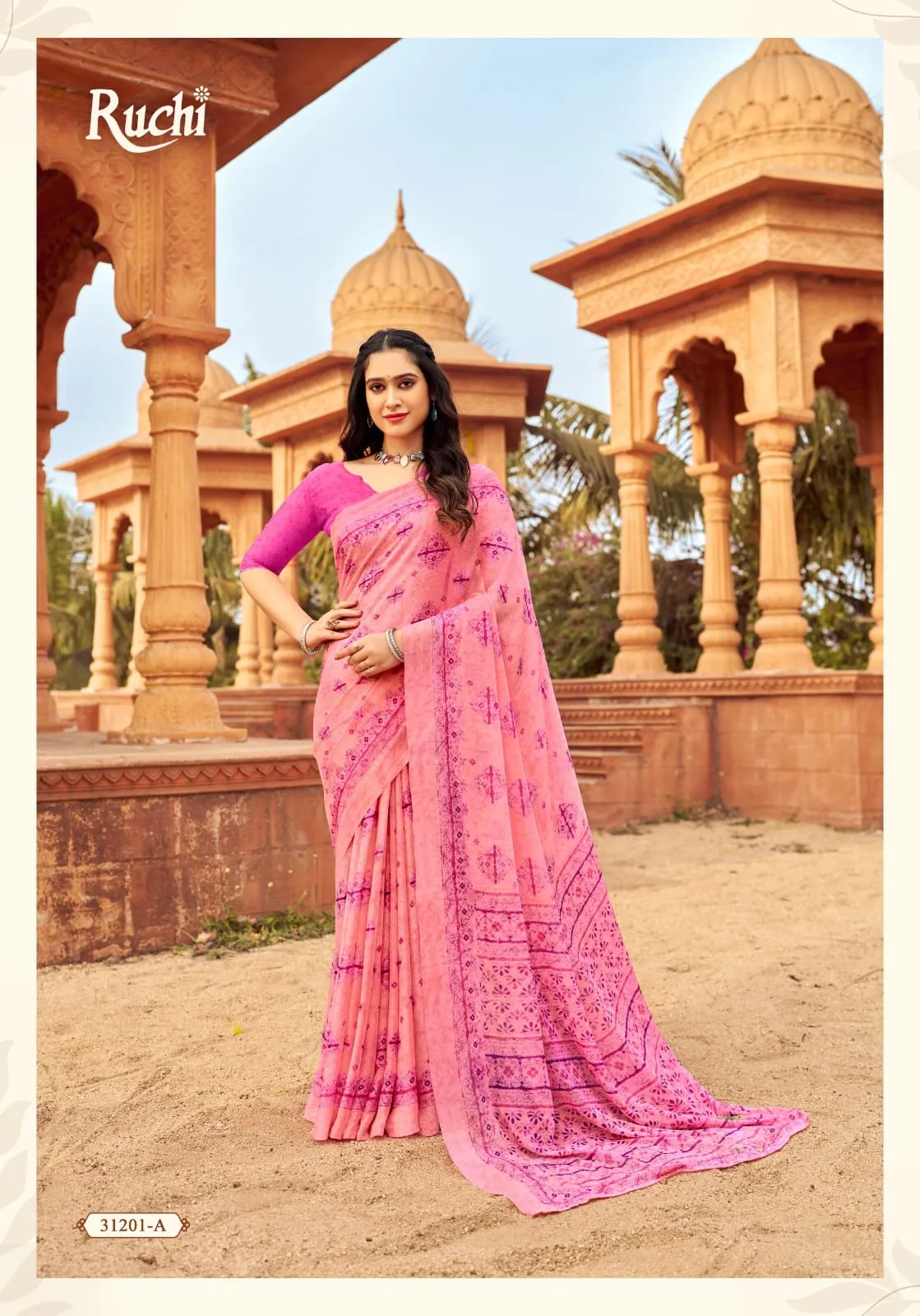 Daily Wear Chiffon Ethnic Saree Star Chiffon 151