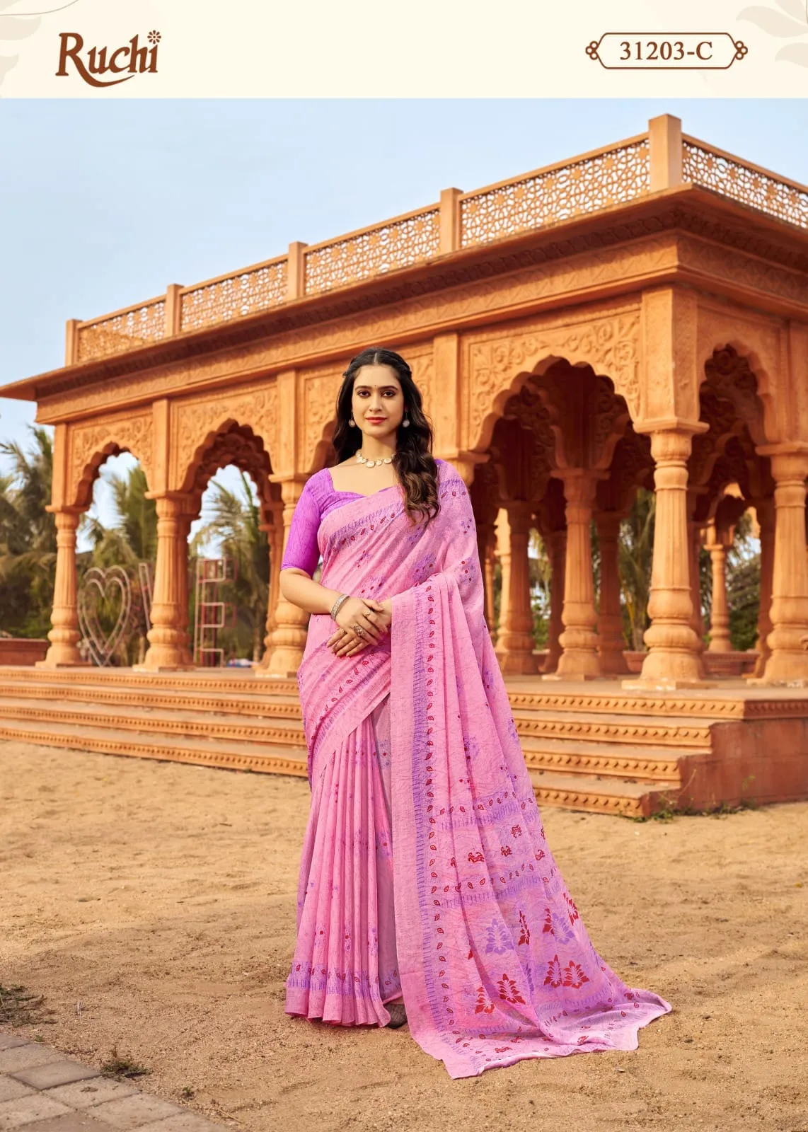Daily Wear Chiffon Ethnic Saree Star Chiffon 151