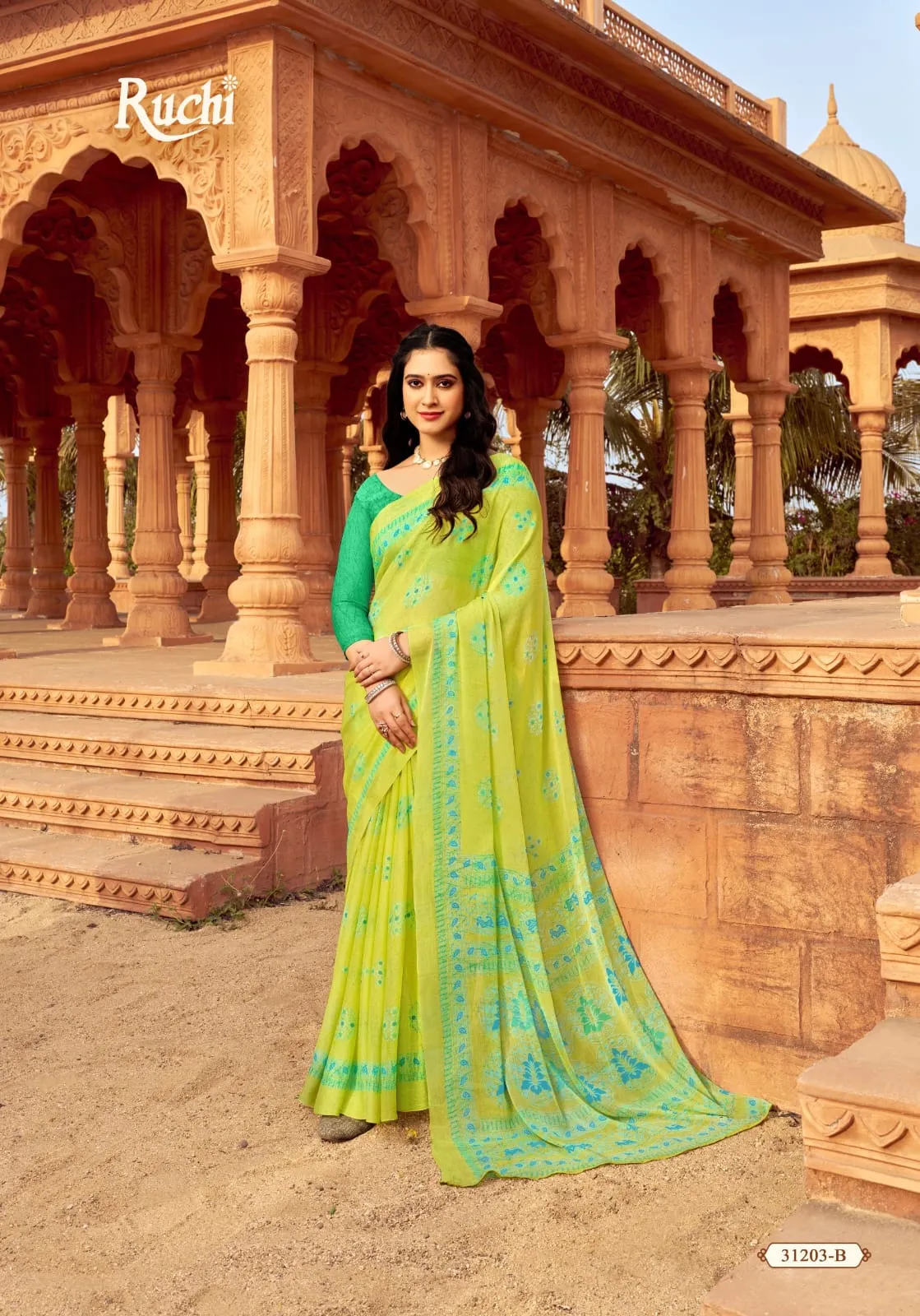 Daily Wear Chiffon Ethnic Saree Star Chiffon 151