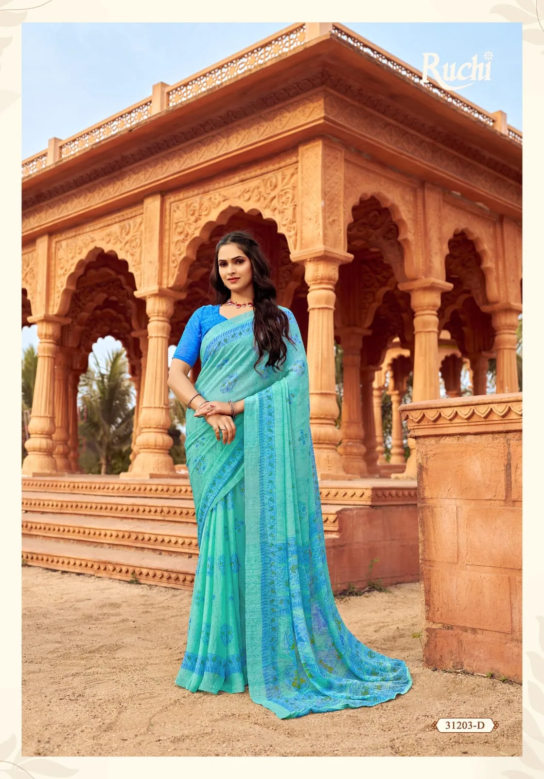 Daily Wear Chiffon Ethnic Saree Star Chiffon 151