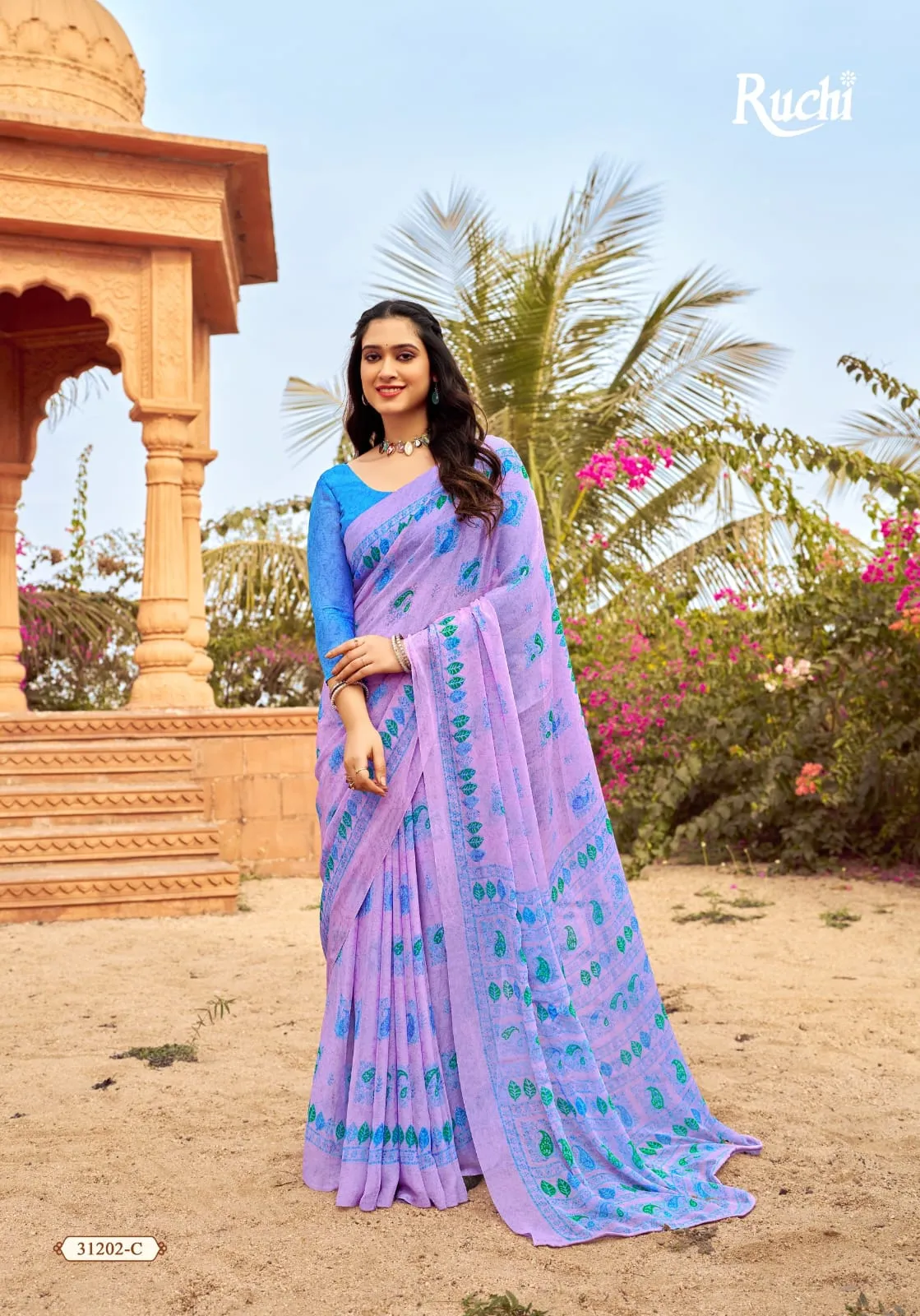 Daily Wear Chiffon Ethnic Saree Star Chiffon 151
