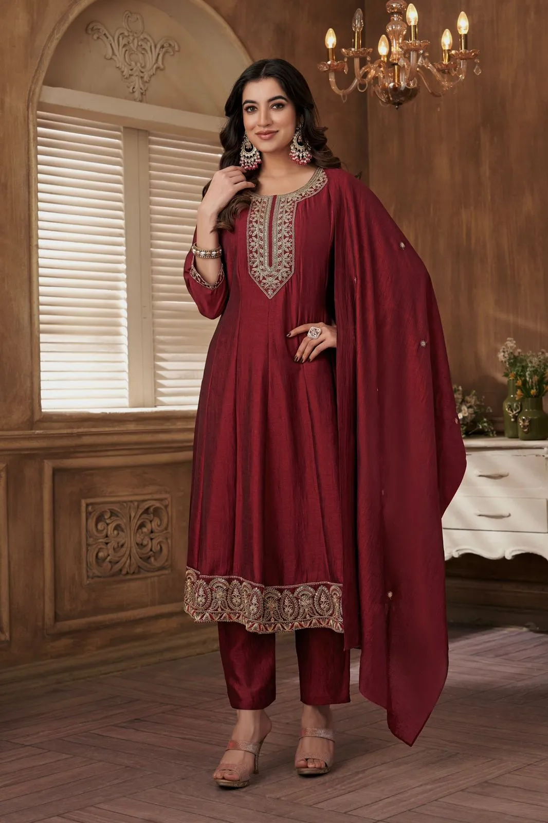 Ethnic Anarkali Readymade Suit Anaya