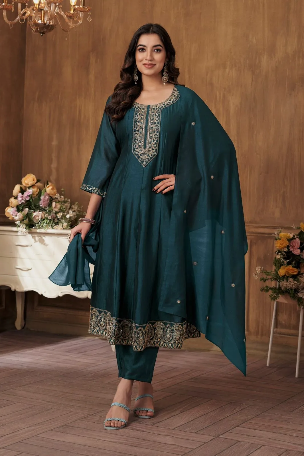 Ethnic Anarkali Readymade Suit Anaya