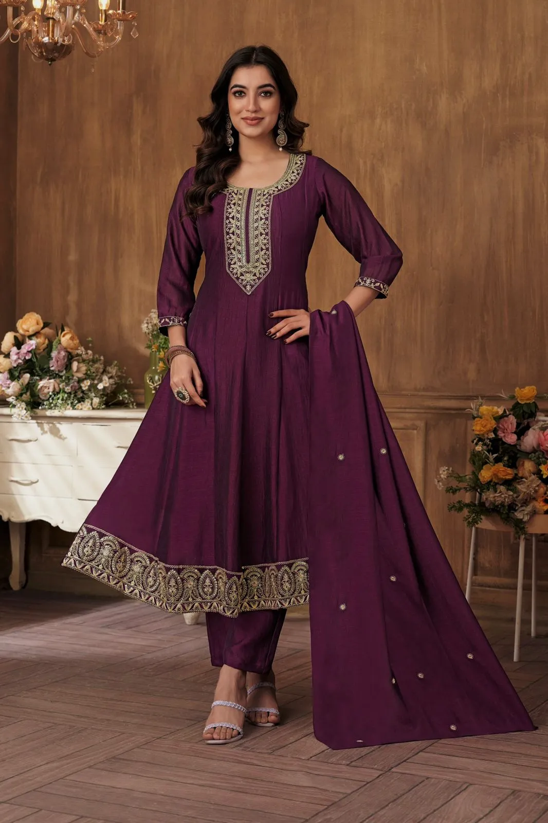 Ethnic Anarkali Readymade Suit Anaya
