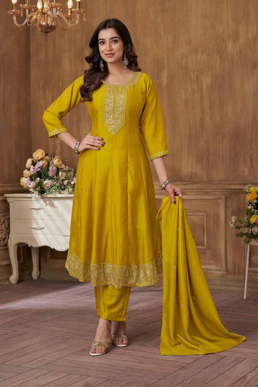 Ethnic Anarkali Readymade Suit Anaya